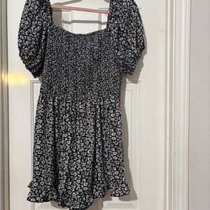 Amazon Black and White Floral Mini Dress